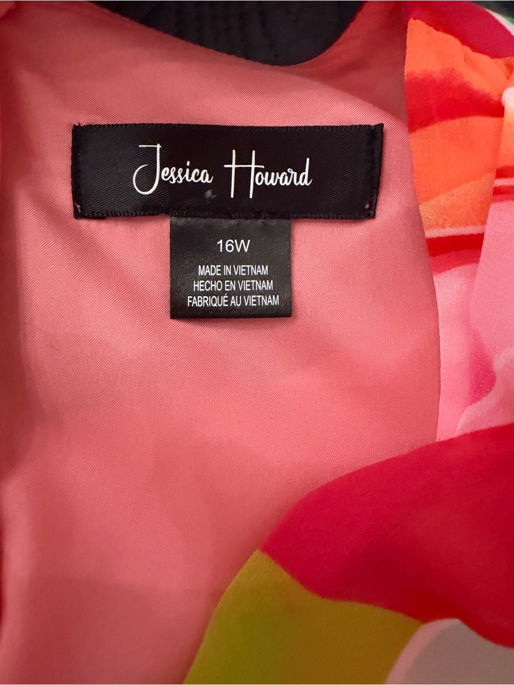 Jessica Howard 16w flowy multi colored dress
